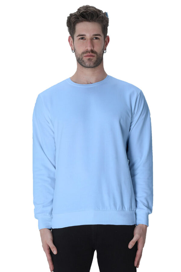 Plain light blue top sweatshirt